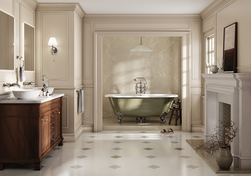 Baignoire sur pieds Cheshire en quarrycast