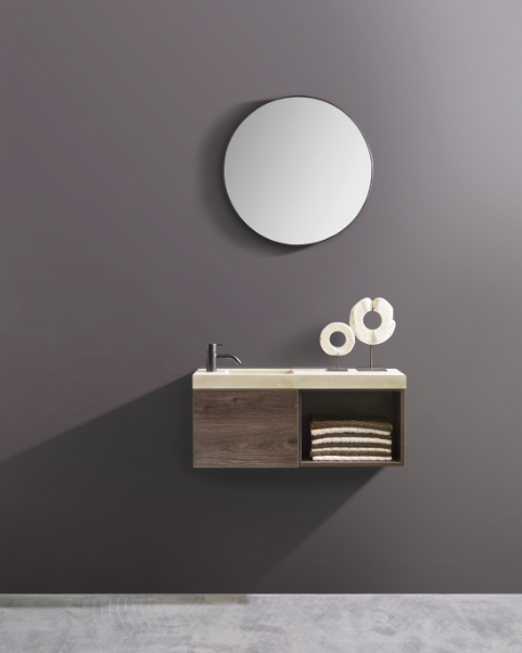 Detremmerie lave mains Structure Wenge 40 + béton light p 37