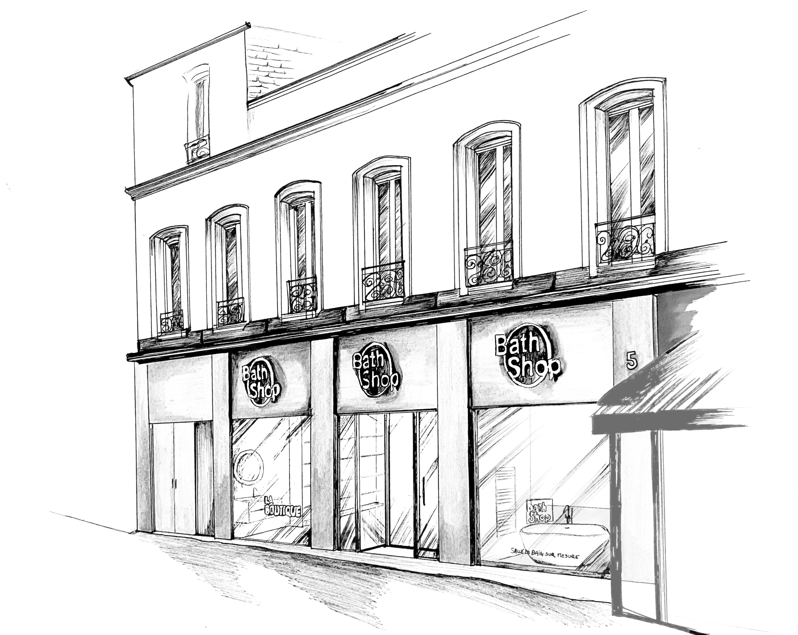 Façade de Bath Shop - Expert salles de bain à Paris